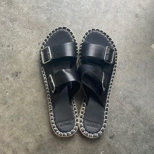 Abercrombie Leather Buckle Slide Sandal